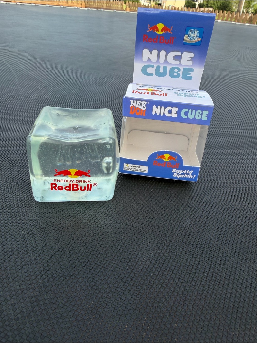 Red Bull Nice Cube Clear Ice Cube Squishy